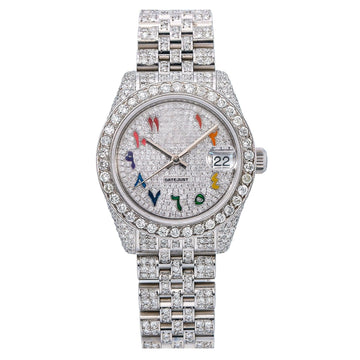 BoldFrame Watch 31MM Rainbow Diamond Dial With Stainless Steel Bracelet