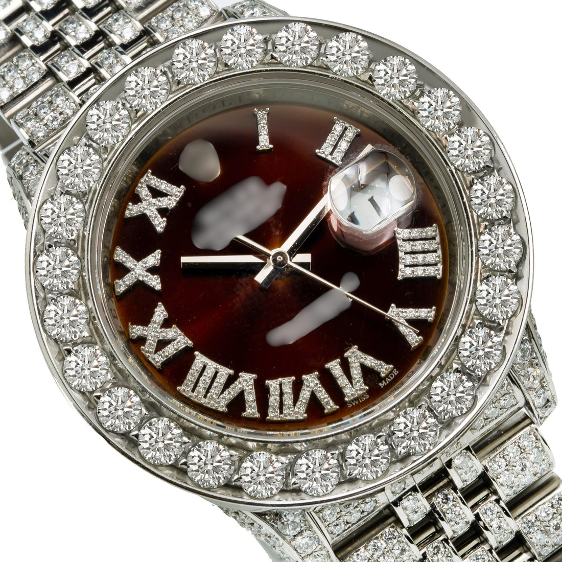 The Bling Era Moissanite Watch 36mm Bronze Dial With 15.25CT Diamonds