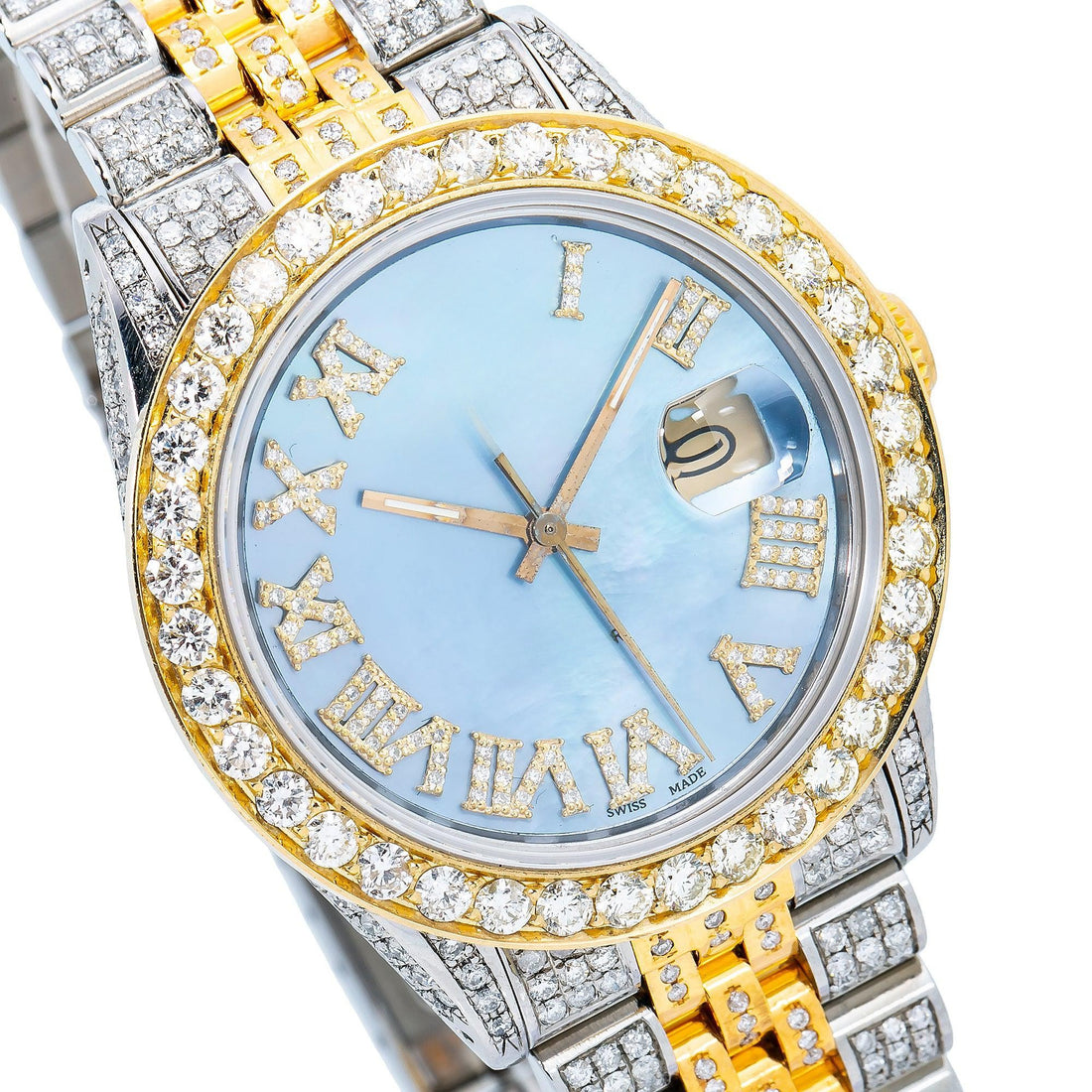 Skyline Shine Watch 36MM Blue Diamond Dial With 8.25 CT Diamonds