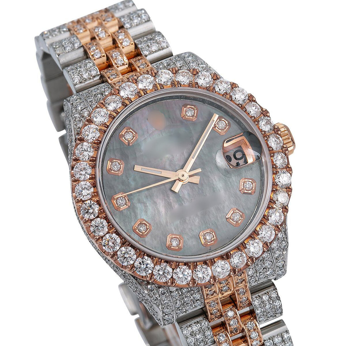 Urban Diamond Watch 31mm Black Diamond Dial With Two Tone Bracelet