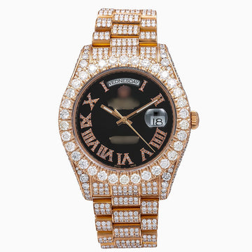 Infinity Shine Watch  41mm Black Dial With 25.75 CT Diamonds