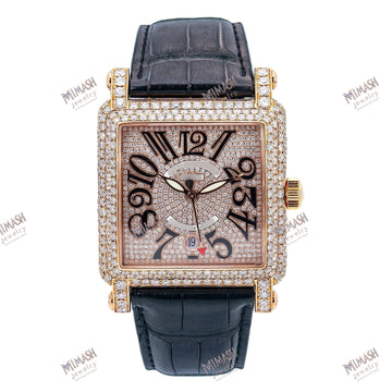 Franck Muller Conquistador Cortez 10000HSC 39MM Rose Gold Diamond Dial With 10.25 CT Diamonds