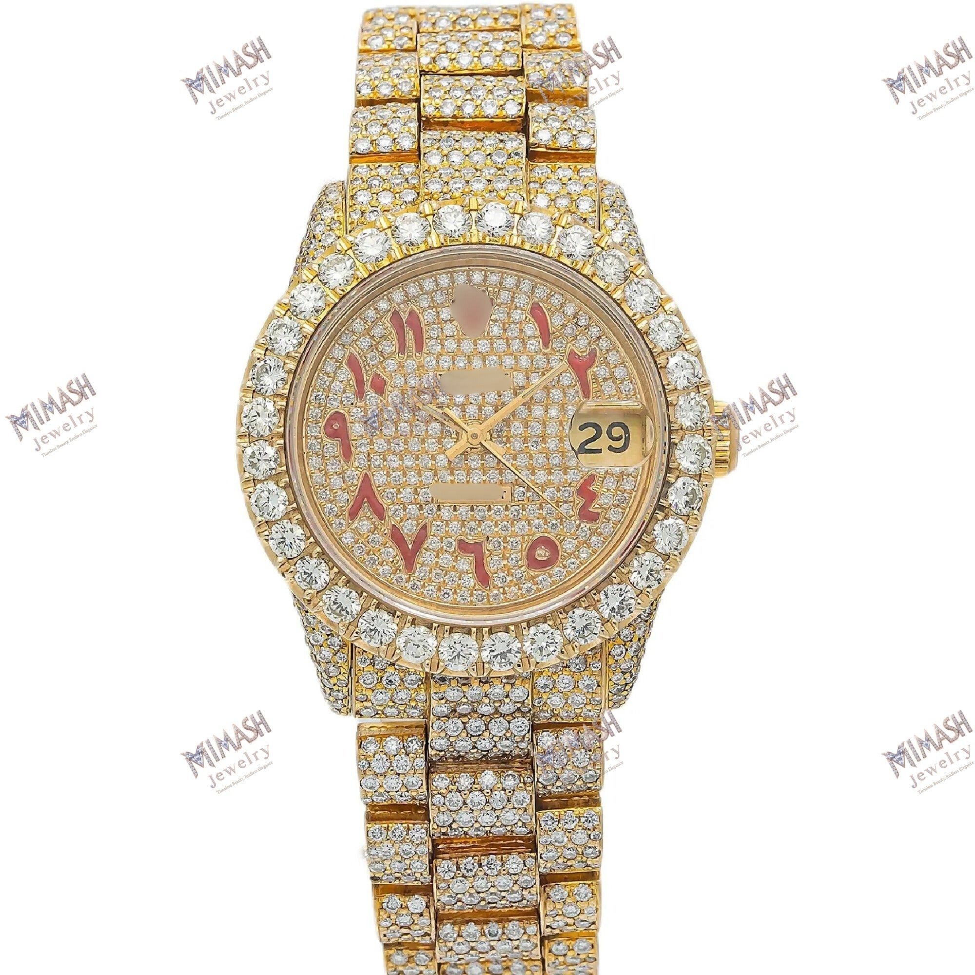Rolex Datejust 68278 31MM Diamond Dial And Bezel With Yellow Gold Diamond Bracelet
