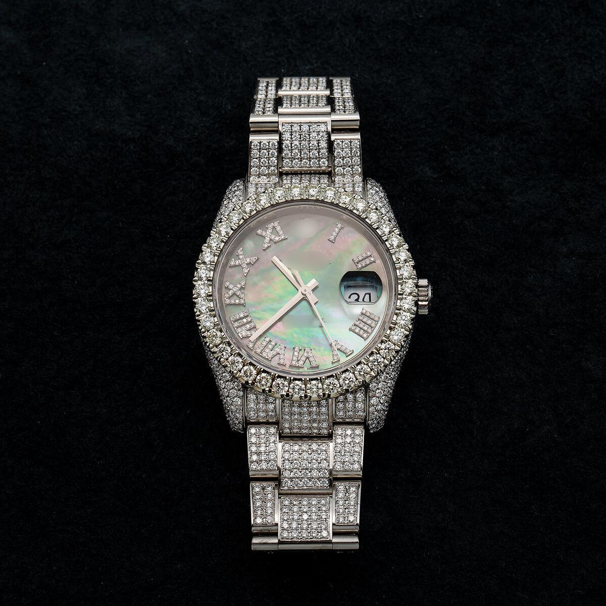 Eterna Diamond Watch 36mm Mother of Pearl Dial With 12.05 CT Diamonds