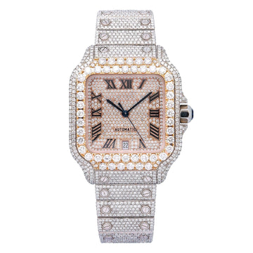 Skyline Shine Watch 40MM Rose Gold Diamond Dial With Stainless Steel Bracelet