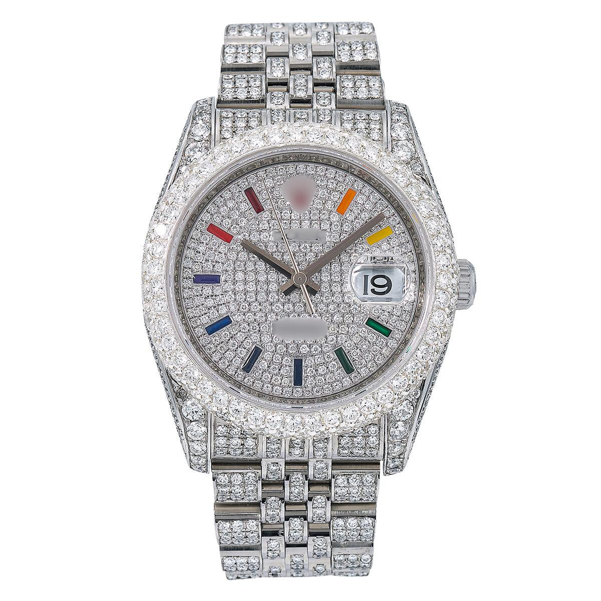 Celestial Ice Watch  36mm Silver Diamond Dial With Stainless Steel Bracelet