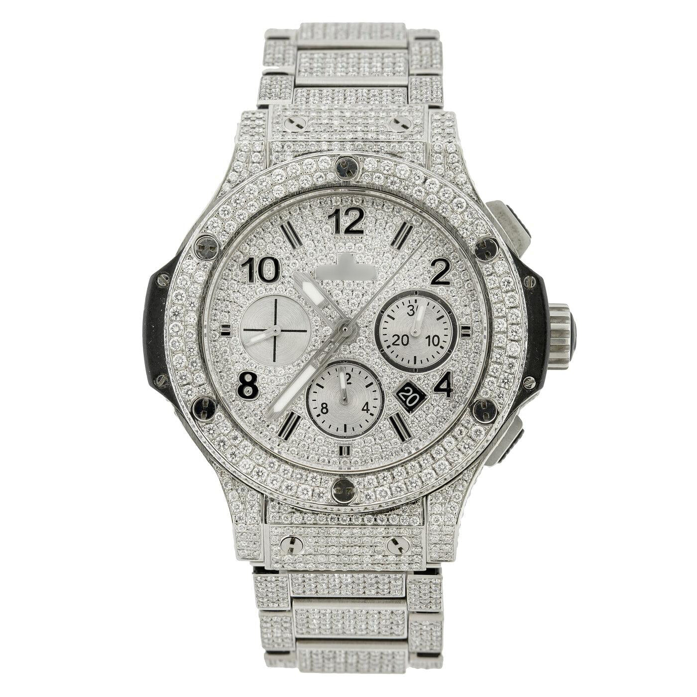 Icy Moissanite Watch for Men 301.SX 44mm 16CT Diamond Watch
