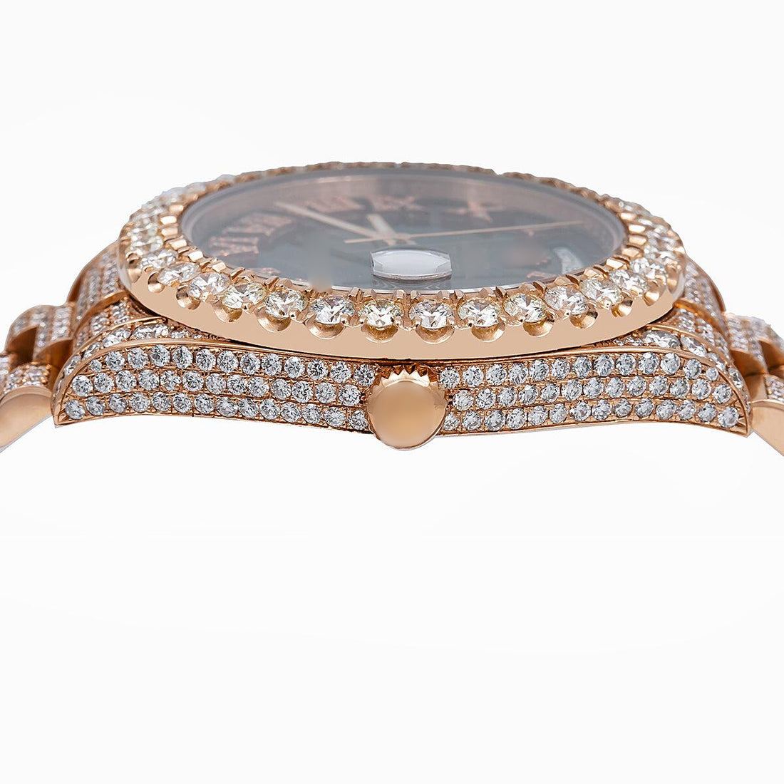 Infinity Shine Watch  41mm Black Dial With 25.75 CT Diamonds