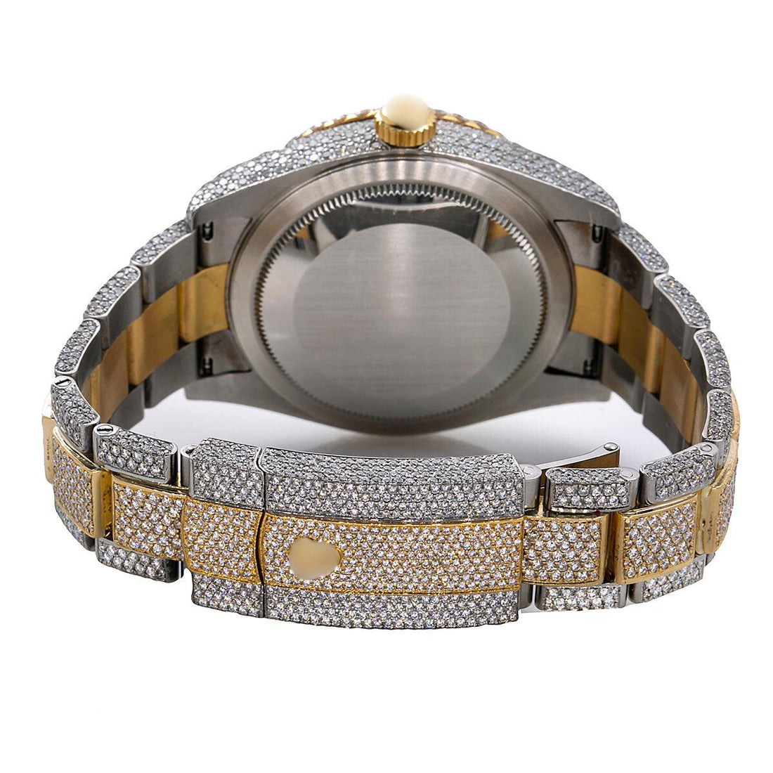 Fire Cut Moissanite Watch 42mm Arabic Numerals Diamond Dial With 25.75 CT Diamonds