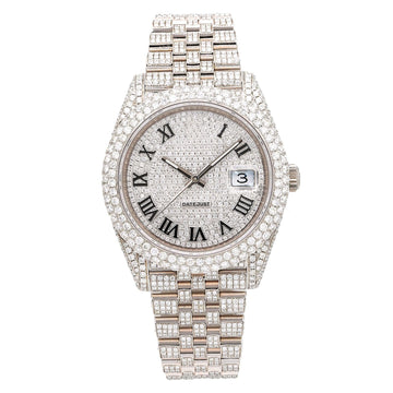 Royal Diamond Timepiece 41MM Diamond Dial With Stainless Steel Jubilee Bracelet