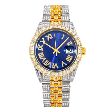 Time to Shine Watch 36MM Blue Diamond Dial With 8.75 CT Diamonds