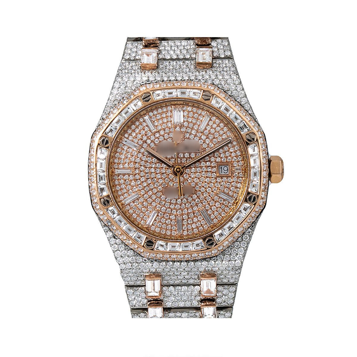 Diamond Aura Watch 41MM Rose Gold Diamond Dial With 32.75 CT Diamonds