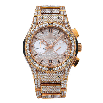 Moissanite Wristwatch 45MM Champagne Diamond Dial With 31.75 CT Diamonds