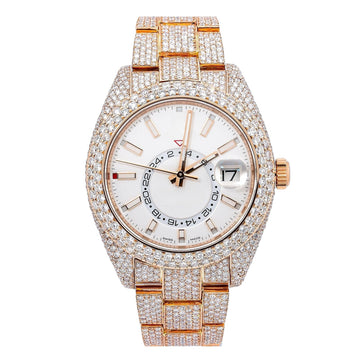 Million Dollar Look Watch 42MM Silver Dial With 25.75 CT Diamonds