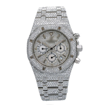 Crystal Command Watch 39MM Silver Diamond Dial With 23.75 CT Diamonds