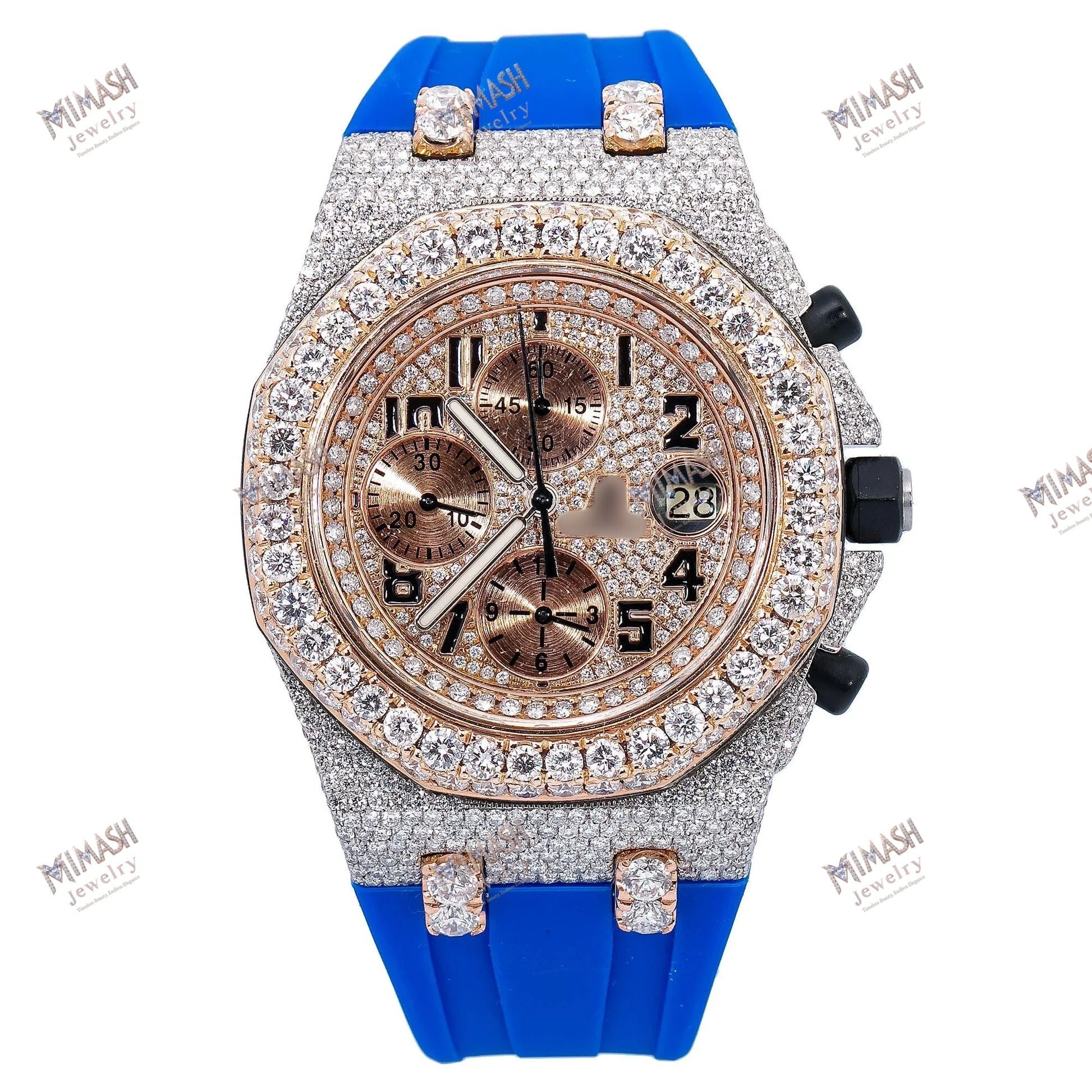 Timeless Moissanite Diamond Watch 42MM With 17.25 CT Diamonds