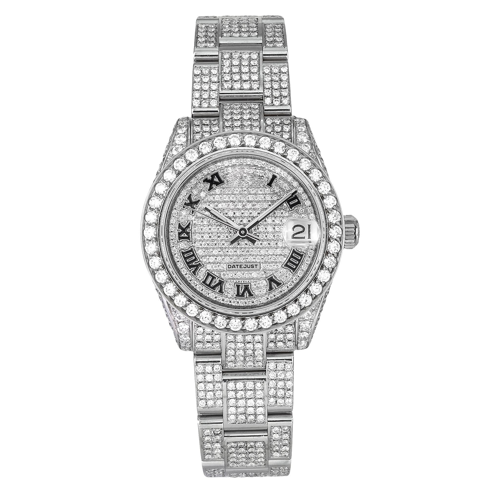 24-Hour Flex Watch 31mm Iced Out With 8.75 CT Diamonds