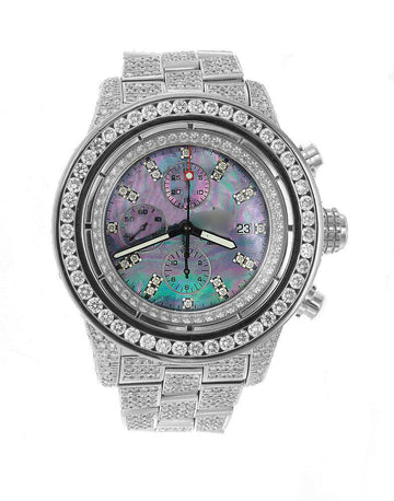 Breitling Super Avenger with White Diamond Bezel and Bracelet