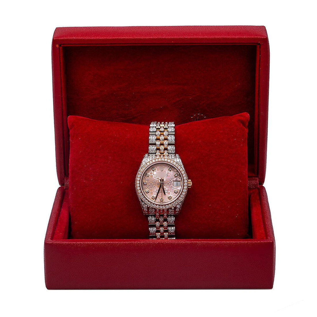 Precision Shine Watch 31mm Pink Diamond Dial With 7.25 CT Diamonds