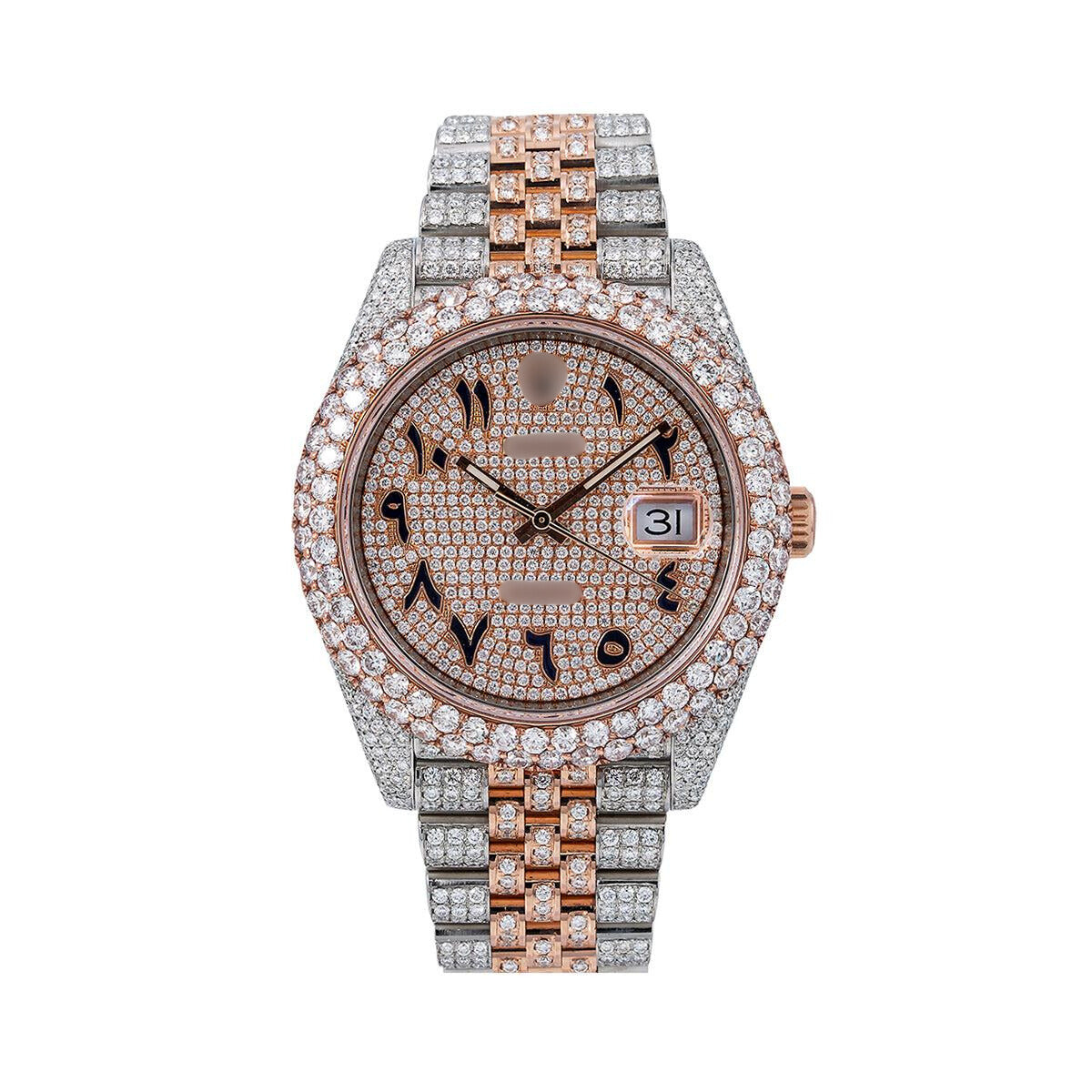 Starlight Diamond Watch 41mm Champagne Diamond Dial With 17.75 CT Diamonds