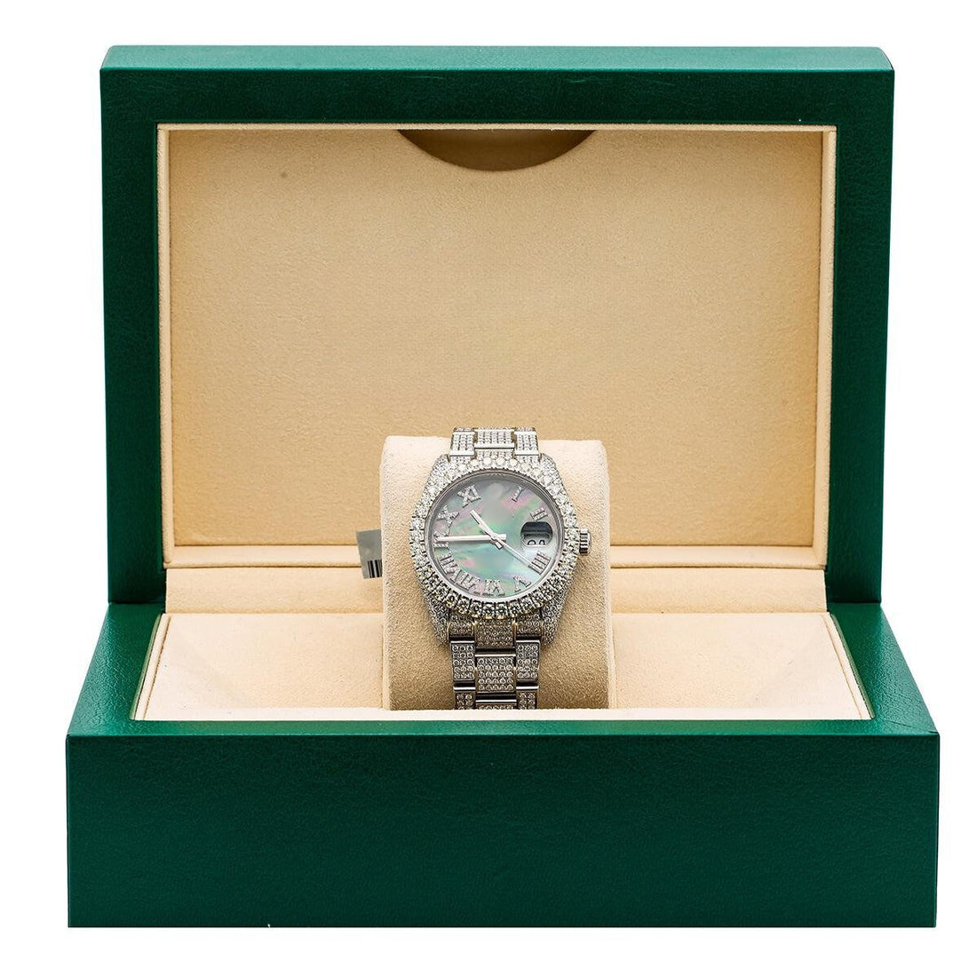 Eterna Diamond Watch 36mm Mother of Pearl Dial With 12.05 CT Diamonds