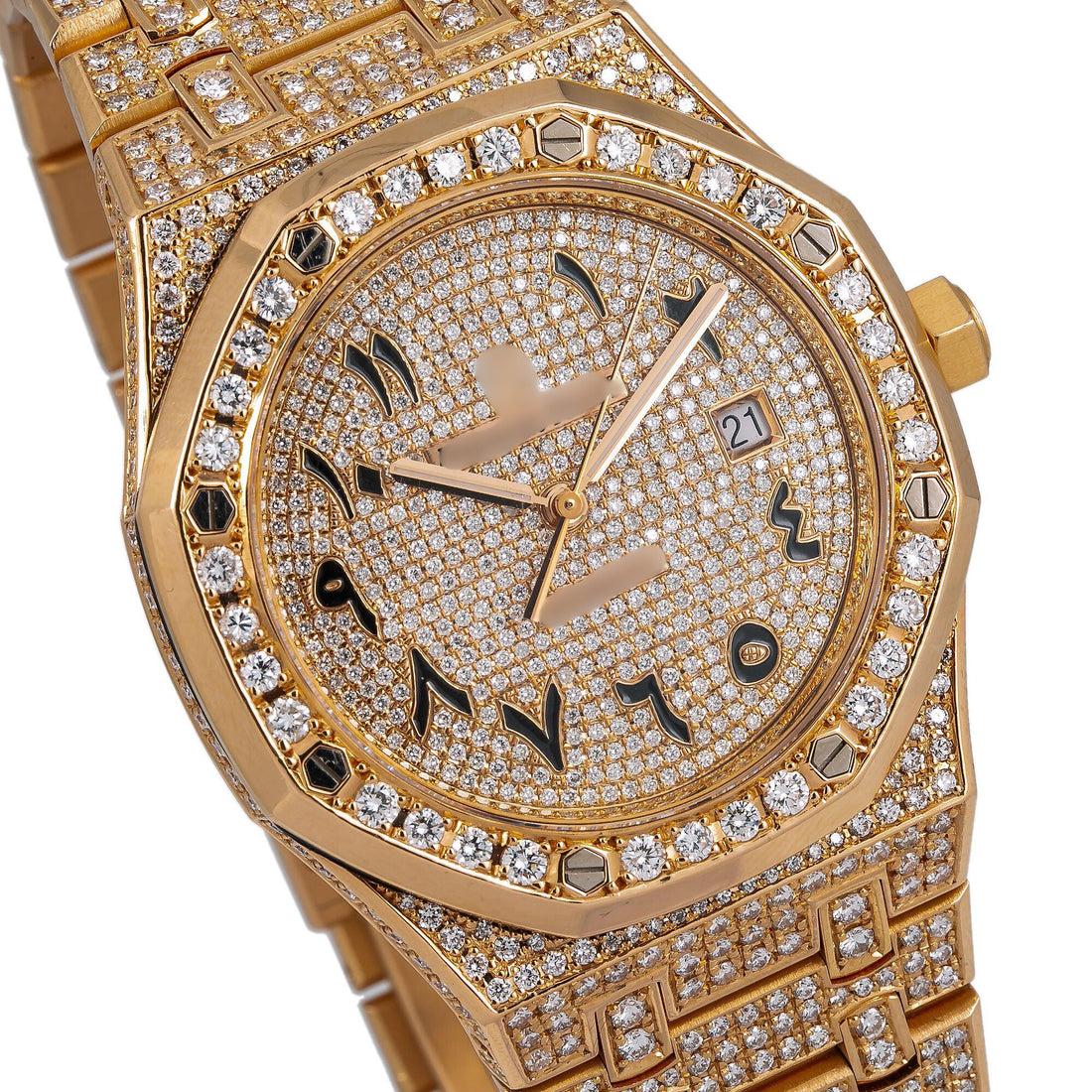 Diamond Tide Watch 41MM Rose Gold Diamond Dial With 19.75 CT Diamonds