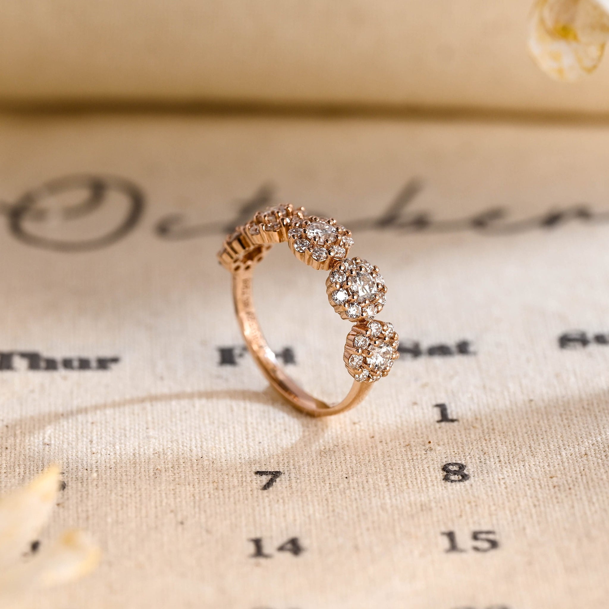 Round Cut Moissanite Half-Eternity Bridal Matching Band