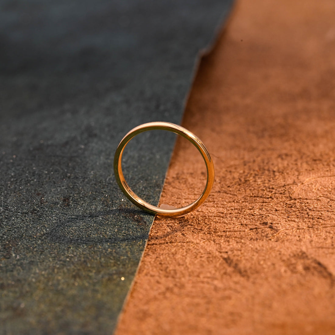 Solid Gold Minimalist Wedding Ring for Woman