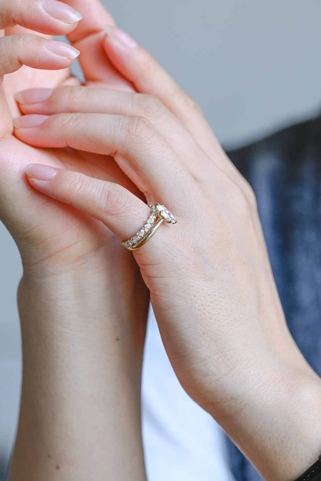 Marquise Moissanite Full Eternity Marquise Round Wedding Band