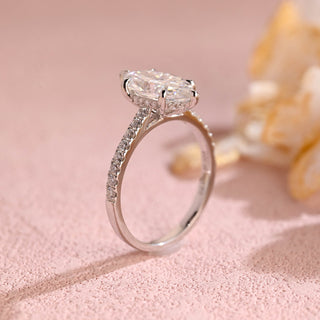 1.50ct Marquise Diamond Halo Engagement Ring