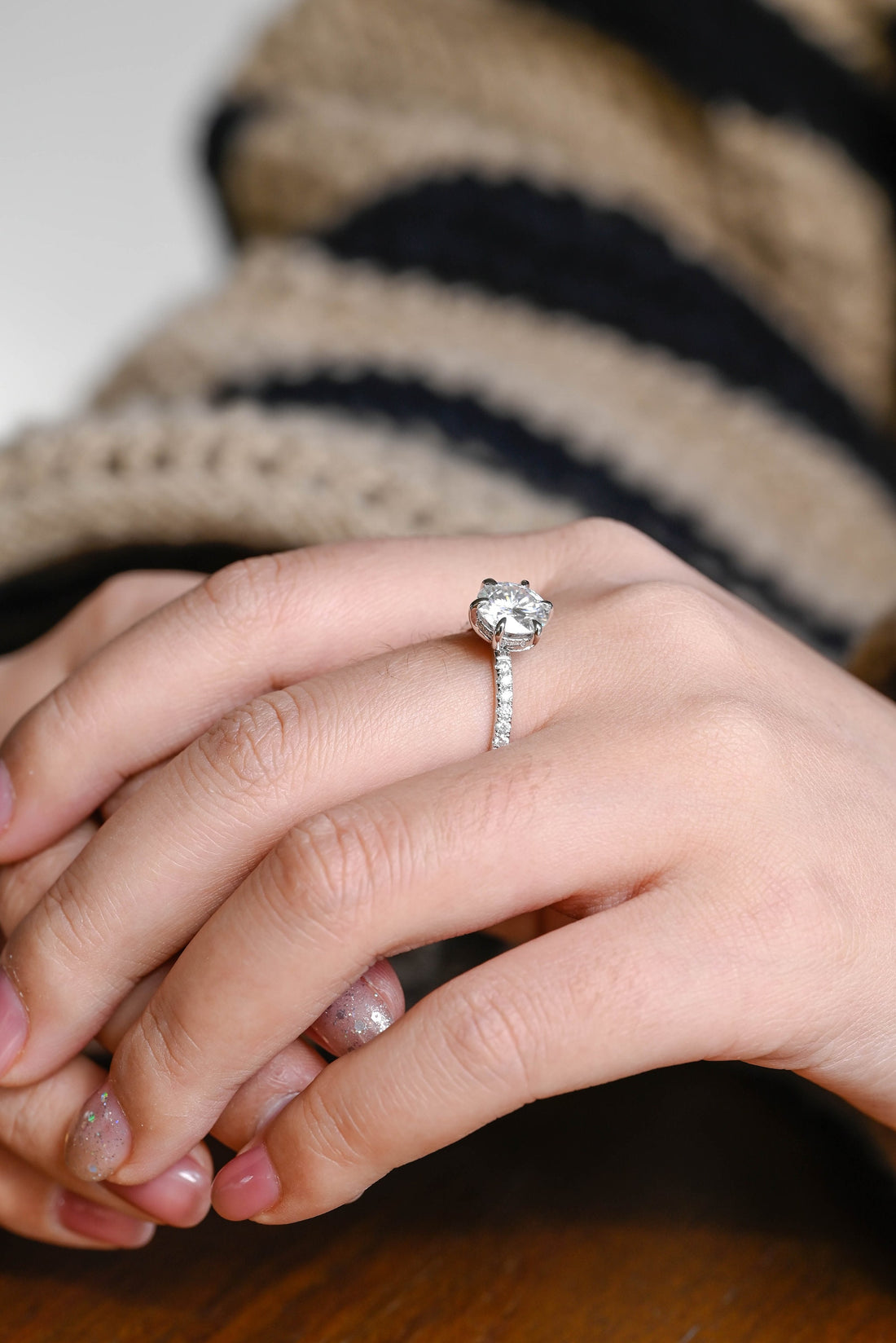 2.00ct Round Cut Halo Set Pave Diamond Engagement Ring