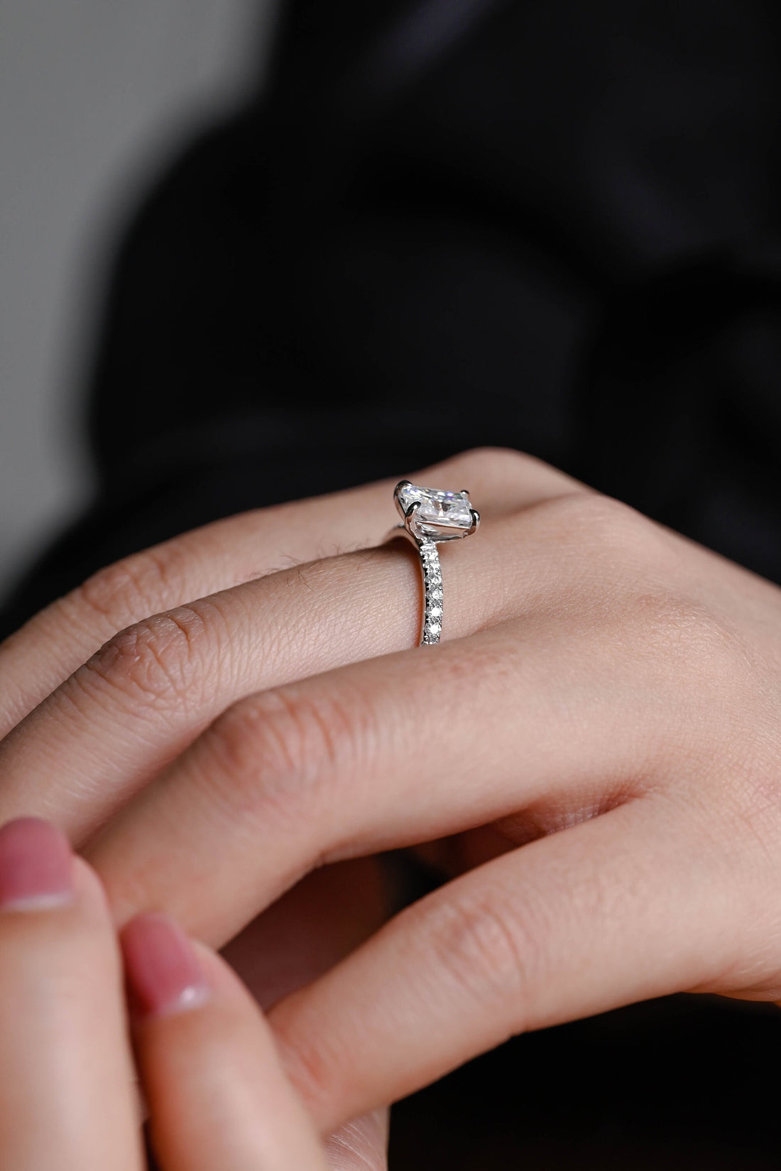 1.00ct Radiant Cut Diamond Engagement Ring
