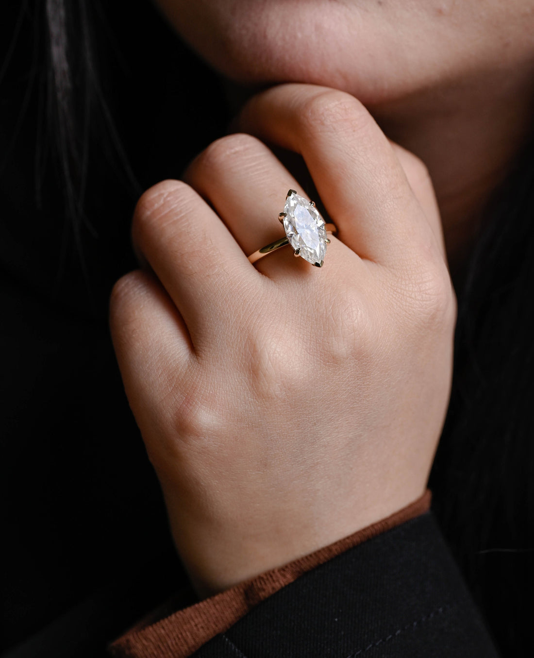 4.00ct Marquise Halo Diamond Engagement Ring
