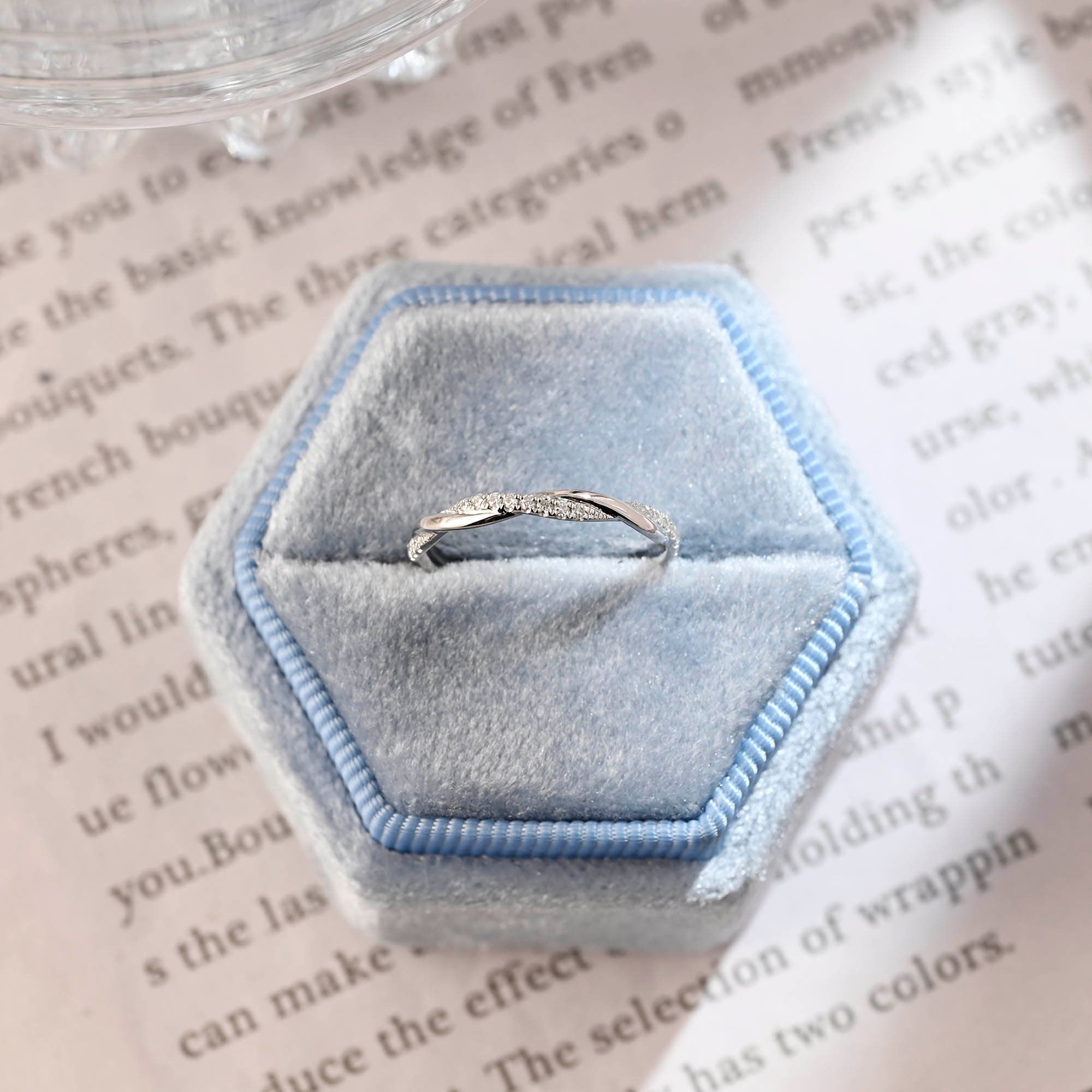 Round Cut Twisted Vintage Wedding Band for Women